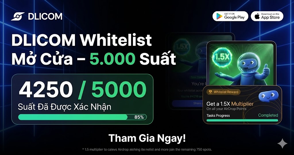 Dlicom Airdrop Whitelist – Chỉ 5.000 Slot Giới Hạn Trên Chain Base (Cập nhật 06/05/2026)